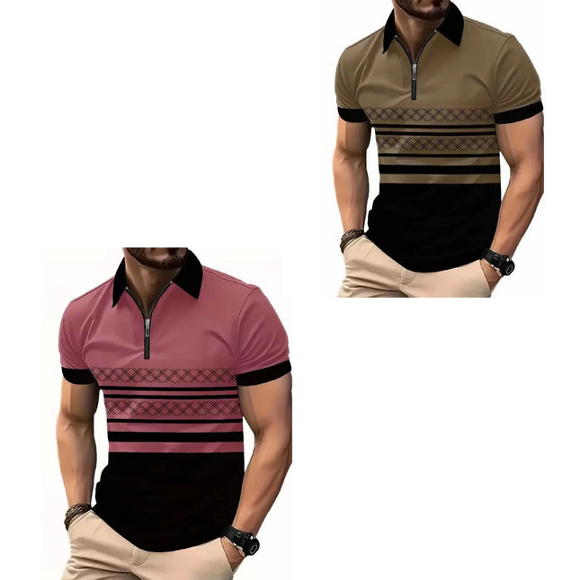 Men's 3D Digital Trendy Simple Pattern Series 2 Men's Sports Polo Shirt