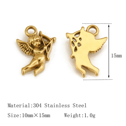 3Pcs Airplane/Body/Cowboy Boot/Ox Horn Charms Stainless Steel Waterproof Pendants DIY Earrings Necklace Jewelry Making Findings