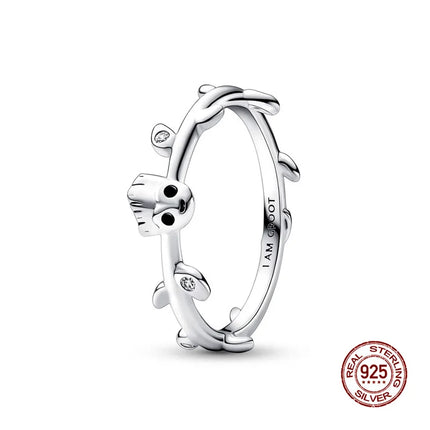 New 925 Silver Sun and Moon Love Princess Zircon Oxide Enamel Heart Love Ring Fashion Fine Jewelry For Women Gift Hypoallergenic