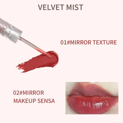 HERORANGEHR292 Glacier Rock Mirror Water Glazed Lip Glaze Moisturizes and Moisturizes, Forming a Film That Is Not Easy to Fade