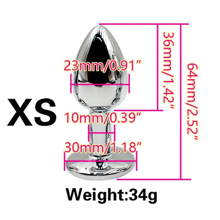 Metal Anal Plug Beginner To Expert 5 Size Butt Plug Dildos Adult Toys Tail Female/Male Prostate Massager Couples Adults Game