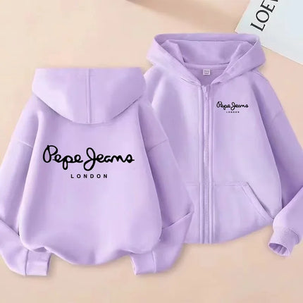Children's Cardigan Hoodie Zipper Style Sweatshirt Boys Girls3-12Yrs Brand Sports Top Casual Fashion Charming Loose Coat Clothes