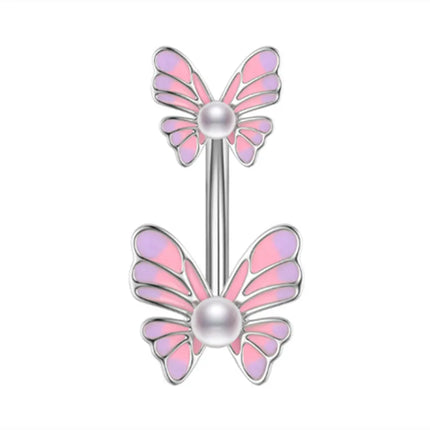 1PCS Pink Crown Belly Button Rings Jewelry Stainless Steel Heart Navel Piercing Barbell Crystal Cute Belly Rings For Women Girls
