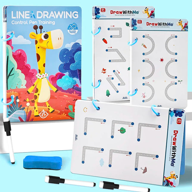 Kids Pen Control Training Card For Children's Concentration 3-6 Year Old Logical Thinking Ability Training Educational Toys