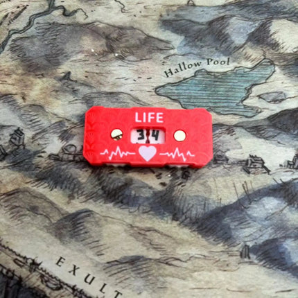 New Life Tracker for Fantasy & Sci-Fi Model Building Kits: 41x20x9mm LIfe Tracker