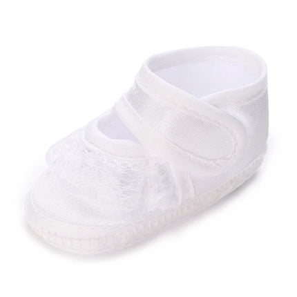 Multiple Options Newborn Baby First Baptist Shoe: Newborn Boy and Girl White Baptist Shoes Soft Sole Walking Shoes Size-9CM-10CM
