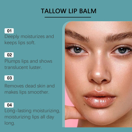Lip Balm Care Series Lasting Moisturizing Nourishing Lip Care Lemon Turmeric Soothing Tallow Hydrating Balm for Dry Chapped Lips
