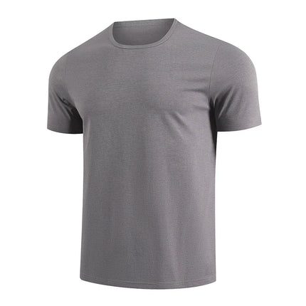 Men's summer 5-color short sleeved middle-aged casual versatile round neck top for teenagers, comfortable daily handsome T-shirt