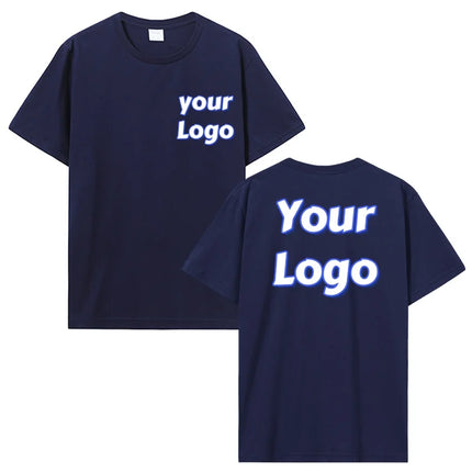 Customized Print T Shirt Men Women Custom Cotton Tops Tees DIY Your Like Photo Or Logo Cotton T-shirt Personalized Men Clothing