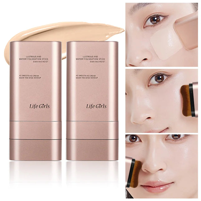 Moisturizing Foundation Stick Lasting Facial Concealer Cream Stick Full Coverage Waterproof Face Base Makeup Flawless Cosmetics