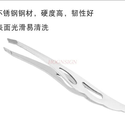New Stainless Steel Oblique Mouth Eyebrow Clip Trimming Eyebrow Tweezers Feather Clip Beauty Tool