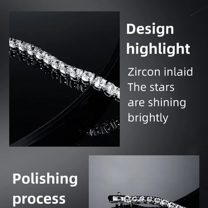 Factory price 925 silver plated 18K gold 4A grade Zircon tennis bracelet for men and women fashion personality exquisite jewelry