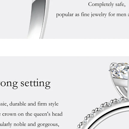 PERFANY 1/2CT Heart Cut Moissanite Ring for Women S925 Pure Silver Shiny Laboratory Diamond Engagement Luxury Jewelry