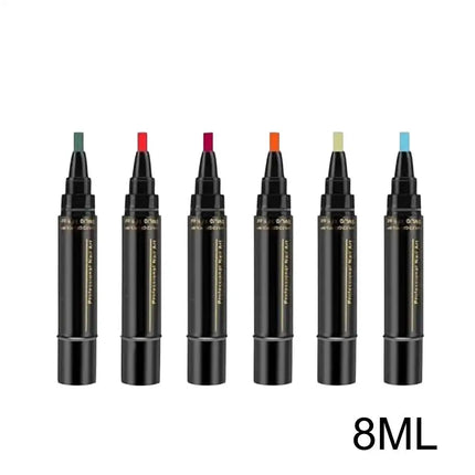 Summer Neon Gel Nail Polishs Pen Long Lasting Pure Color Nail Gel Nail Arts Marker Manicure Pen Nail Polishs Base Top Coat Gel