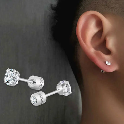 ‌2025 New Gold Color Stainless Steel Boho Zircon Stud Earrings Hypoallergenic Light Luxury Jewelry for Women, for Daily & Party