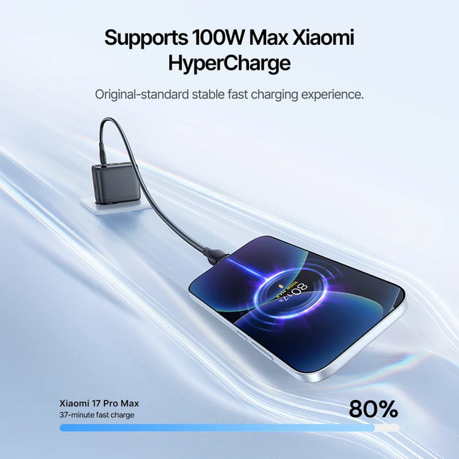 Baseus 100W Fast Charger Type C USB Charger Support QC PD PPS Portable Charger For iPhone 17 16 15 14 Macbook Air Laptop Charger