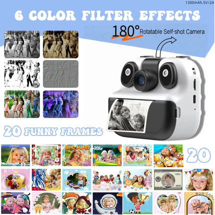 Digital Children Camera For Mini Printer Portable Photography Thermal Instant Print Photo Kids Camera 2.8inch HD Video Toy Gifts