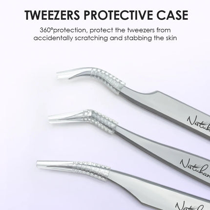 NATUHANA  Eyelash Extensions Tweezers Lash Artists High Precision Stainless Steel Superhard Anti-Static Tweezers Makeup Tools