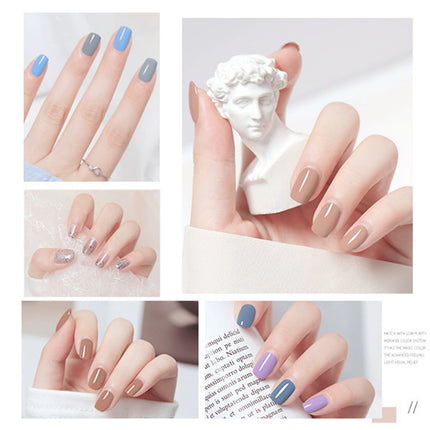 16 Colors Water-Based Nail Polish Set 10ml Nude Red Pink Peel-Off Air-Dry Nail Art Polish Kit Manicure No Need Lamp