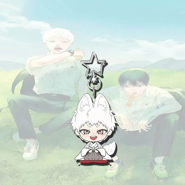 Anime The Summer Hikaru Died Cosplay Keychain Unisex Kawaii Acrylic Keyring Key Chain 2Pcs/set Bag Decoration Ornament Prop