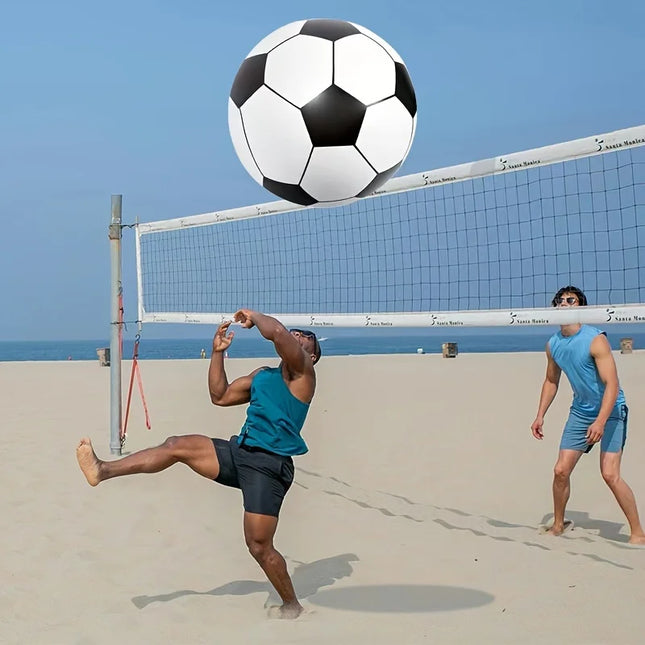 Giant 27.6" Inflatable Soccer Ball - Durable PVC, Perfect for Family Fun, Parties, Outdoor Activities & Beach Play