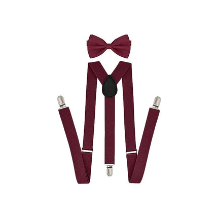 Hot Sale Suspenders Bowtie Sets Mens Women Boys Party Wedding Y-Back Shirt Braces Butterfly Belt Bow Tie Suit Accessories Gift