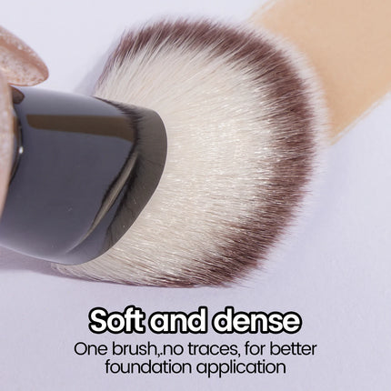 MAANGE 2 In 1 Flat/Angled Double Head Makeup Brushes Foundation Concealer Contour Brush for Blending Loose Powder Liquid Cream
