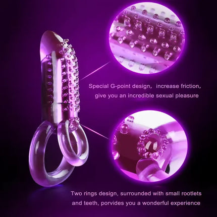 1/10 Frequency Penis Toys Clitoris Vibrators Clitoris Vibrators for Women Double Ring Cock Male Dildo Bullet Massage Vibrator