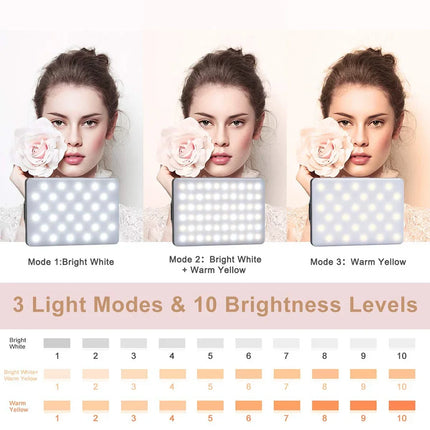 Mobile Phone Fill Light LED Live Broadcast Selfie Video Conference Portable USB Charging Fill Lamp LED Photography Lighting Kit