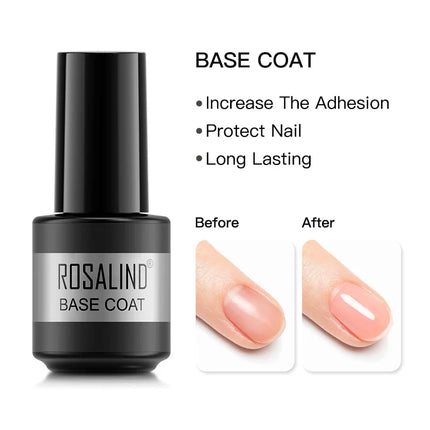 ROSALIND Temperature Changed Gel Nail Polish Soak Off Gel Varnishes Nail Art Semi Permanent Base Top Coat UV Nail Gel Polish