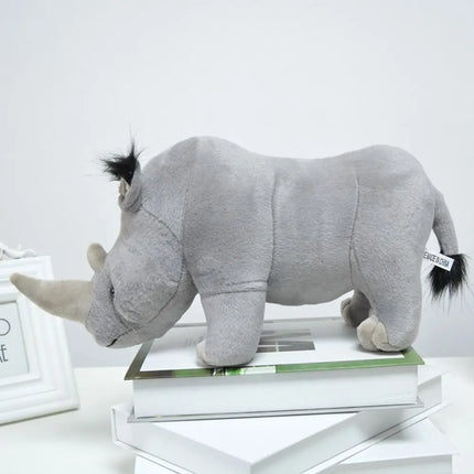 Wild Animals Rhinoceros Plush Toy Stuffed Animals Realistic African Rhinos Doll Lifelike Soft Pillow Stuffed Rhinoceros Doll