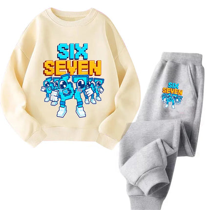Kids Hoodies Clothes Italian Brainrot Steal A BrainRot Trucksuit Girls Boys Children's 67 Six Seven Crew Neck Sweatshirts Sets