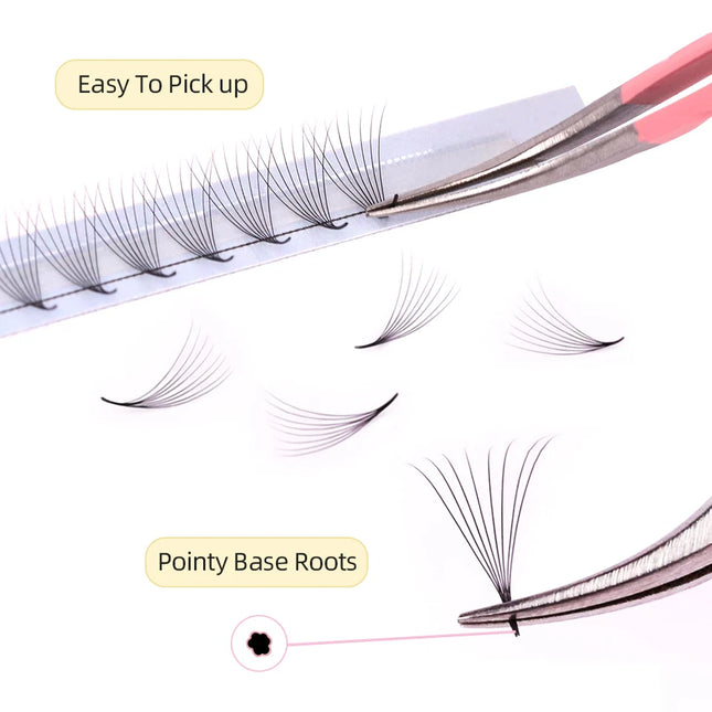 Lashprofessor Premade Volume Fans C D 0.05 0.07 Russian Premade Eyelash Extension Super Soft Faux Mink Lash Pointy Base Eyelash