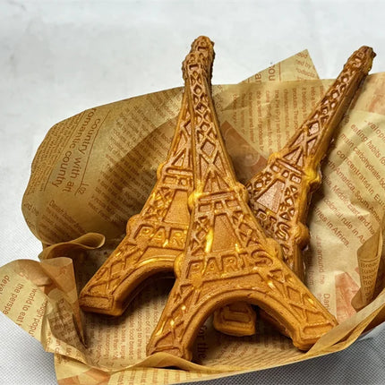 High Quality Tower Shaped Waffle Making Machine Electric Customized Paris Tower Waffle Pancake Maker Baker Snack Equipment