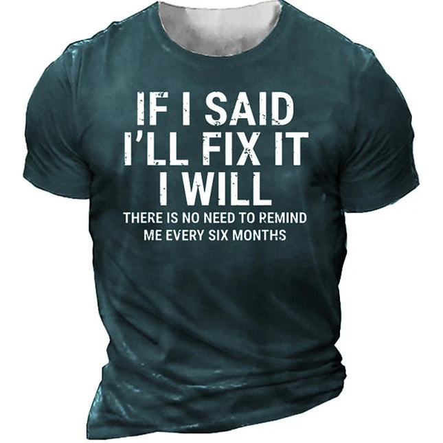 Funny Letter Graphic T Shirt For Men Tee O Neck 3D Print Outdoor Street Short Sleeve Print Clothing Apparel Basic Vintage Top