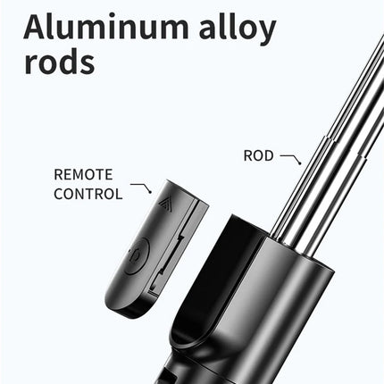 3In1 Bluetooth Selfie Tripod with Fill Light Shutter Remote Portable Foldable Monopod for iPhone Smart Phone