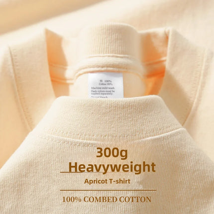 xinjiang cotton500G Heavy PureCotton Thick Drop Shoulder Short sleeve T-shirt Solid Loose Casual Men's and Women's Basic Half
