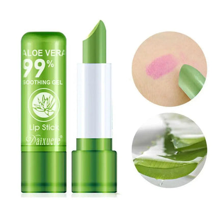 1-10pcs Moisturizing Aloe Vera Lipstick Temperature Color Changing Lip Balm Lasting Nourishing Lip Care Anti-drying Lip Balm