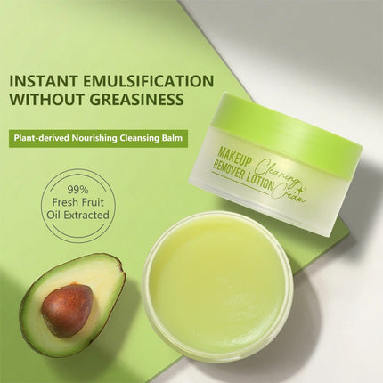 Avocado Makeup Remover Cream for Deep Cleansing, Gentle Moisturizing, Eye, Lip, and Face Makeup Removal