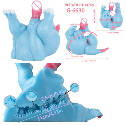 LUUK Daul Channel Lifelike Dog Butt Male Masturbator Silicone Pocket Pussy Onahole Stroker Penis Exercise Adult Sex toy for Men