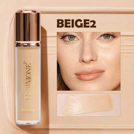 [TE1] BSIMONE Face Liquid Foundation Base Full Coverage Oil-Control Long Wear Smooth Lightweight Natural Cover Waterproof Matte