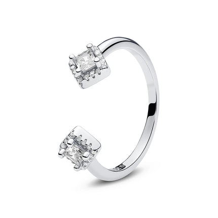 925 Sterling Silver Rings For Women Original Crown Love Heart Wishbone Engagement Wedding Rose Gold Crystal Ring Luxury Jewelry