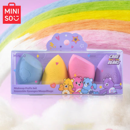 MINISO Love Bear Series Makeup Powder Puff Set, Wet and Dry Dual Use Makeup Egg, Durable and Easy to Apply
