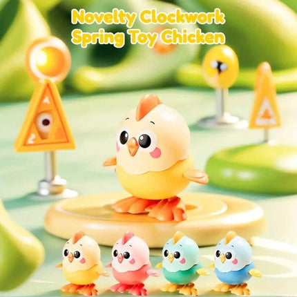 Novelty Clockwork Cartoon Jumping Chicken Toy,Interactive Crawling Toy for Kids,Durable and Fun,Birthday Baby Toy Gifts