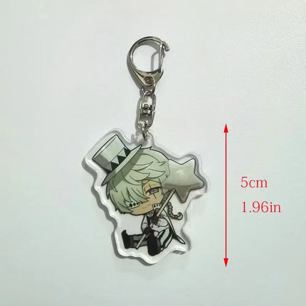 Anime Bungou Stray Dogs Arcylic Keychain Atsushi Nakajima Dazai Flower Key Chain Women Men Accessories Bag Pendant Chaveio Gifts
