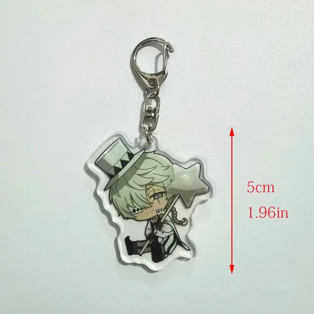 Anime Bungou Stray Dogs Arcylic Keychain Atsushi Nakajima Dazai Flower Key Chain Women Men Accessories Bag Pendant Chaveio Gifts