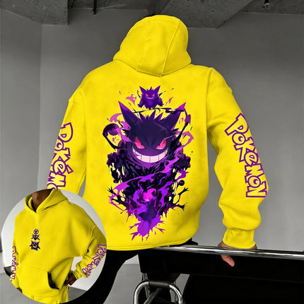 2026 Pokémon Game Gengar Collaboration Hoodie Spring/summer New Harajuku Men's and Women's Loose Casual Parent-child Sweater