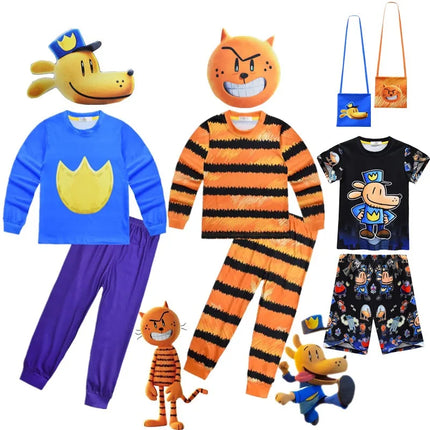 Dog Man Children's Clothes Kids Evil Petey Cat Dogman Cosplay Costume Baby Girls Homewear Boys Nightwear Pajamas Girls Pyjamas