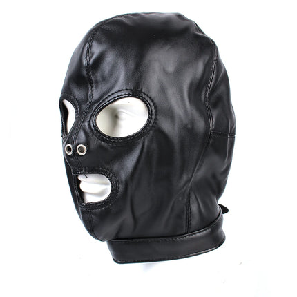 Erotic Accessories Adult Sex Toys Hollow Hood Fetish Mask Leather For Woman Sexy Headgear Couples Flirting