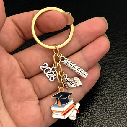 2026 Graduation Gown Cap KeyChain Ring Student Women Jewelry Personalized Accessories Fashion Pendant Gifts Forever